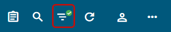 Filter icon in page header with check mark.