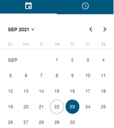 Calendar tab.