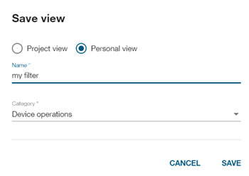 Save view.