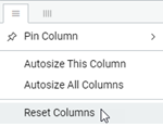 Location of the reset coiumns option.