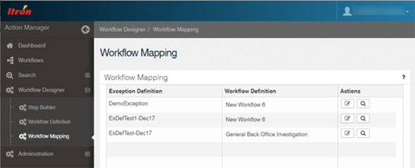 Workflow mapping user interface.