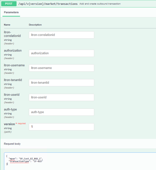 Add and create outbound transaction