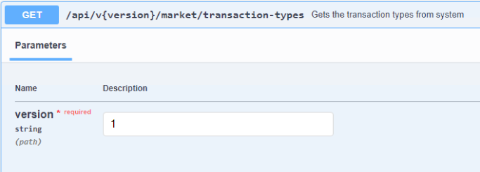Gets the transaction types from the system.