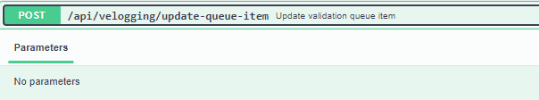 POST /api/velogging/update-queue-item - Update validation queue item