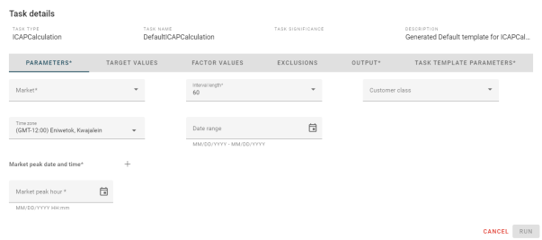 The task details dialog for Settlement tasks.