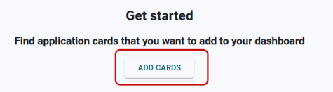 the add cards button on the dashboard