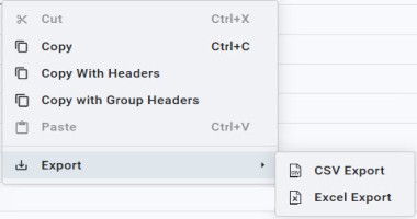 copy and export dialog