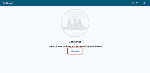 the initial dashboard interface for new user