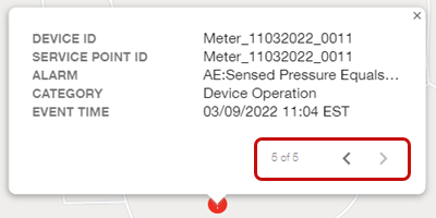 Alarm icon that indicates the presence of at least one alarm.