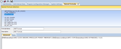 screenshot of the named formula screen