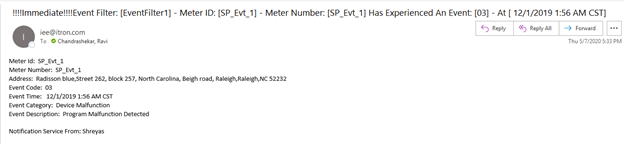 System notifications