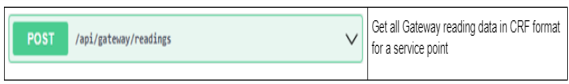 Screenshot of the IEE Gateway REST API service.