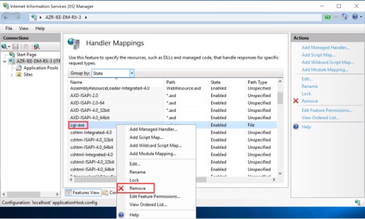 Location of the Remove option.
