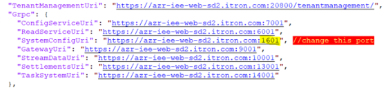 Changing the URL with the port number of the service port changed.