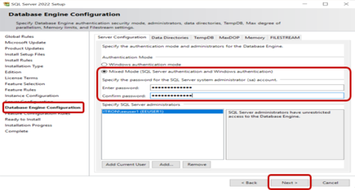 location of Mixed Mode option 