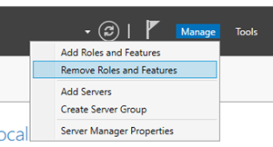Location of Remove and Features option.