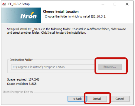 location of the destination folder for the service pack installer