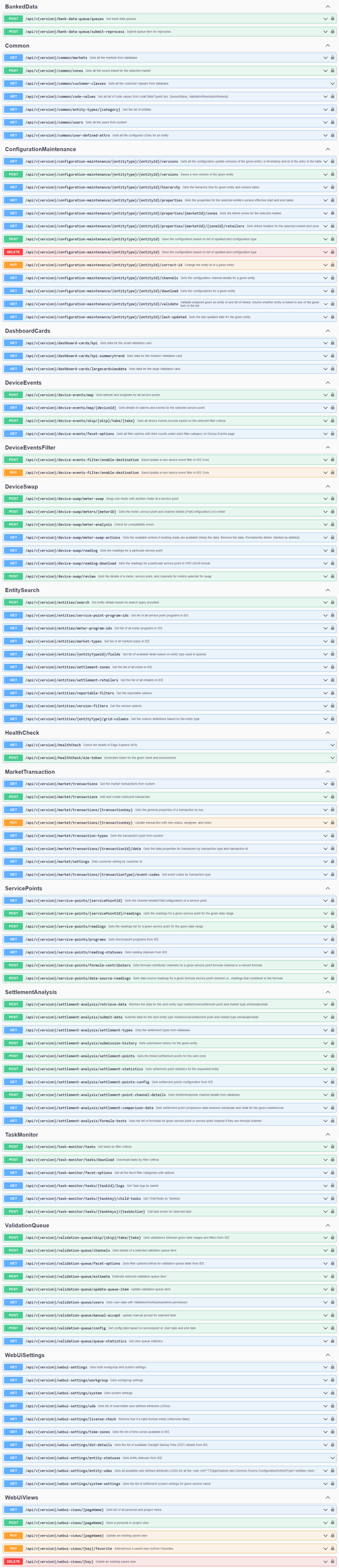 REST API endpoints for Web UI Settings