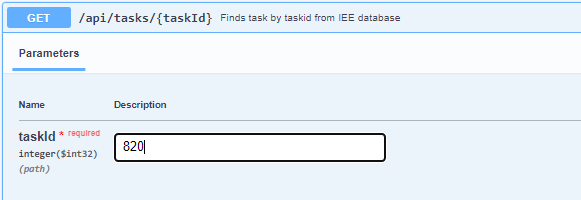 GET /api/tasks/{taskId} - Finds task by taskid from IEE database