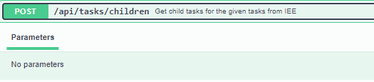 POST /api/tasks/children - Get child tasks for the given tasks from IEE