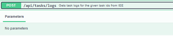 POST /api/tasks/logs - Gets task logs for the given task ids from IEE