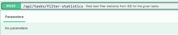 POST /api/tasks/filter-statistics - Gets task filter statistics from IEE for the given tasks