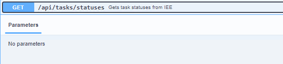 GET/api/tasks/statuses - Gets task statuses from IEE