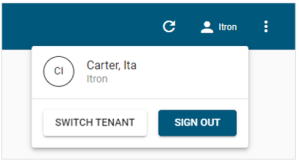screenshot of user dialog