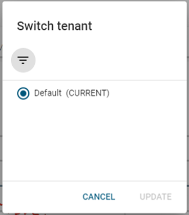 switch tenant dialog