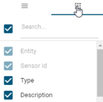 Columns hide options